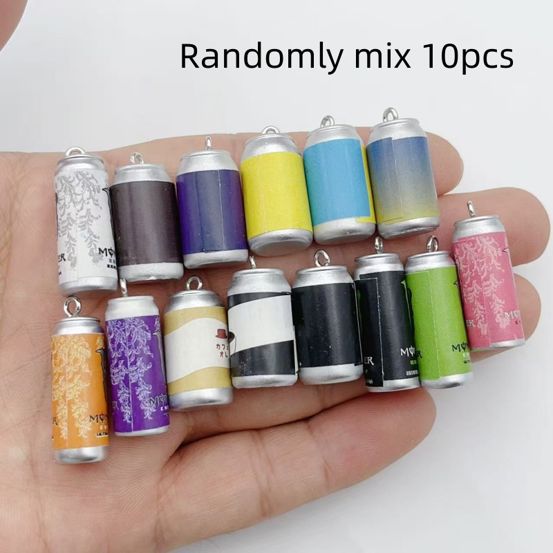 Phone Accessories Charms - 10Pcs Mini Simulation Beverage Can Resin