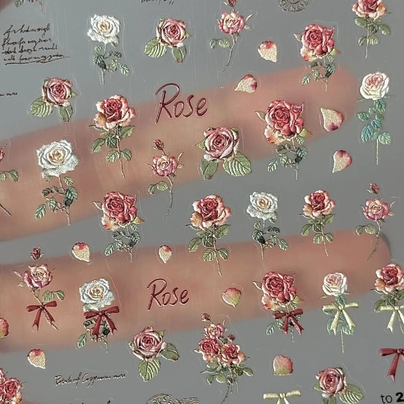 5Pcs Ins Retro Rose Sticker Hi - đánh giá và giá Phone Accessories Red