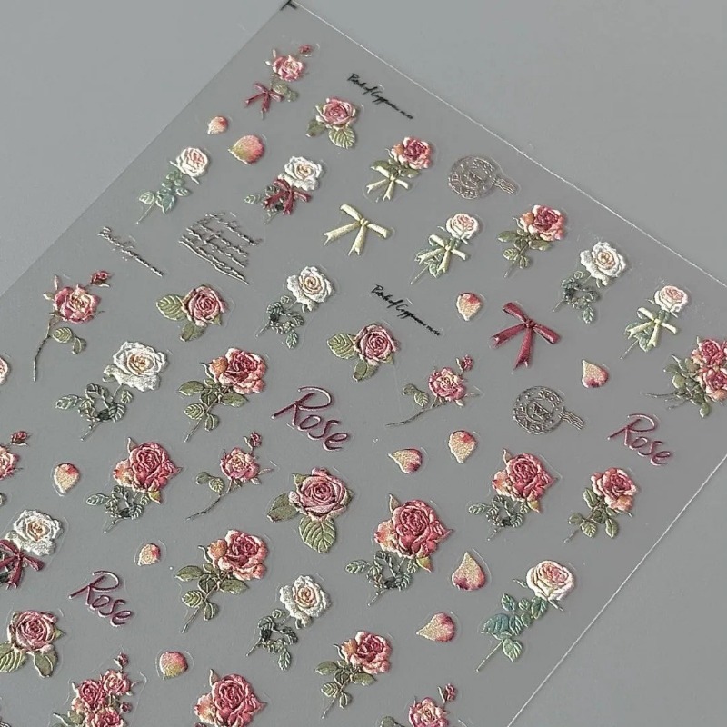 5Pcs Ins Retro Rose Sticker Hi - đánh giá và giá Phone Accessories Red