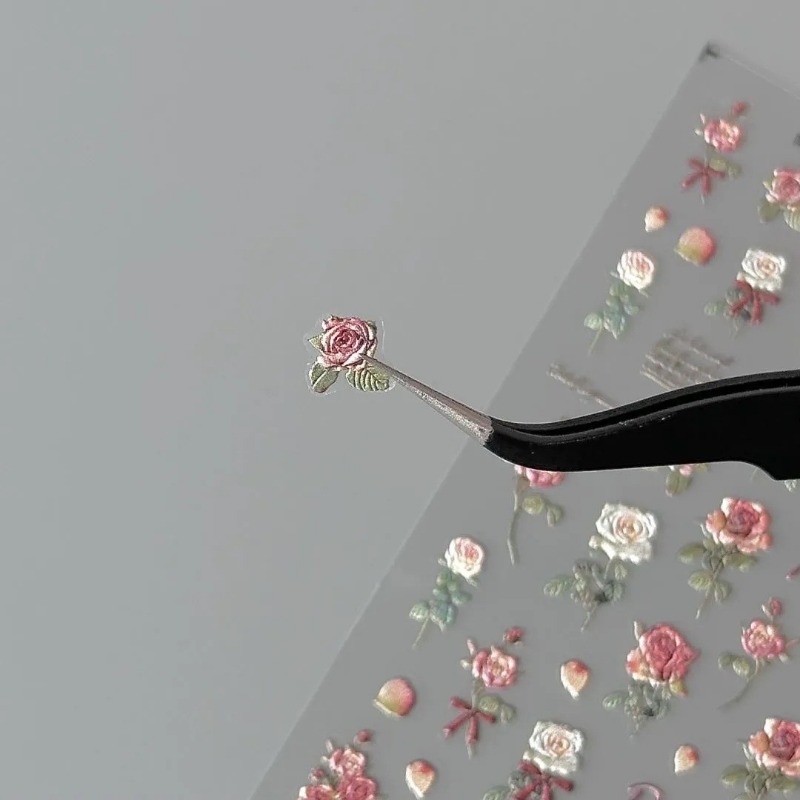 5Pcs Ins Retro Rose Sticker Hi - đánh giá và giá Phone Accessories Red
