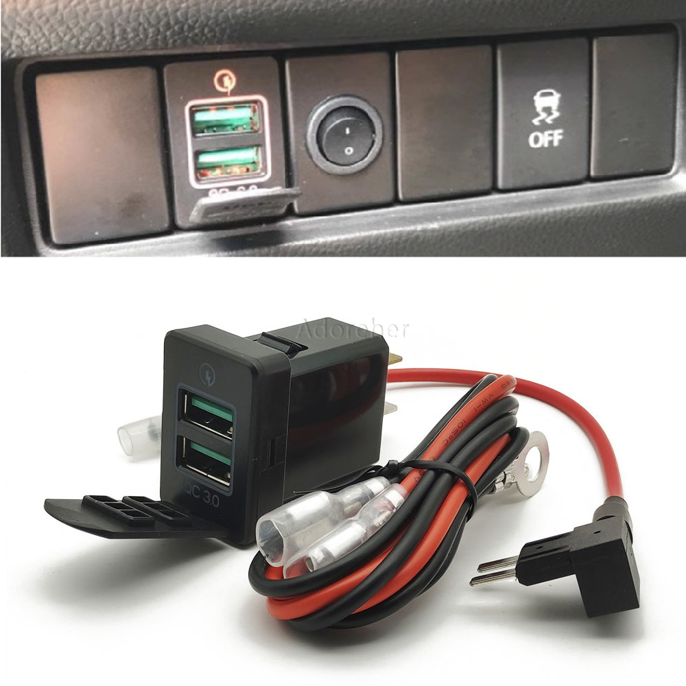 1PC Red LED Car Charger Dual Q - đánh giá và giá Phone Accessories Red