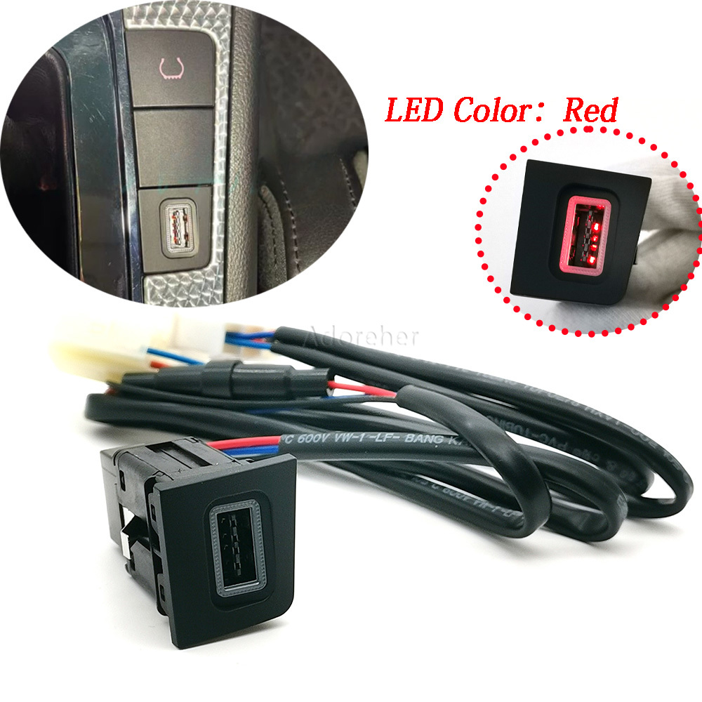 1PC Red LED Car Phone Charger  - đánh giá và giá Phone Accessories Red