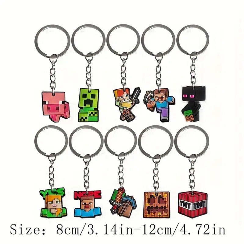 Minecrafts Hot Game 10pcs Keyc - đánh giá và giá Phone Accessories Charms
