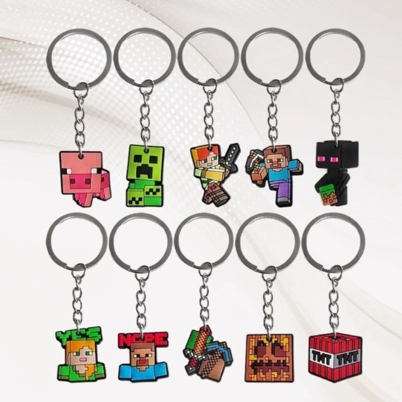 Minecrafts Hot Game 10pcs Keyc - đánh giá và giá Phone Accessories Charms