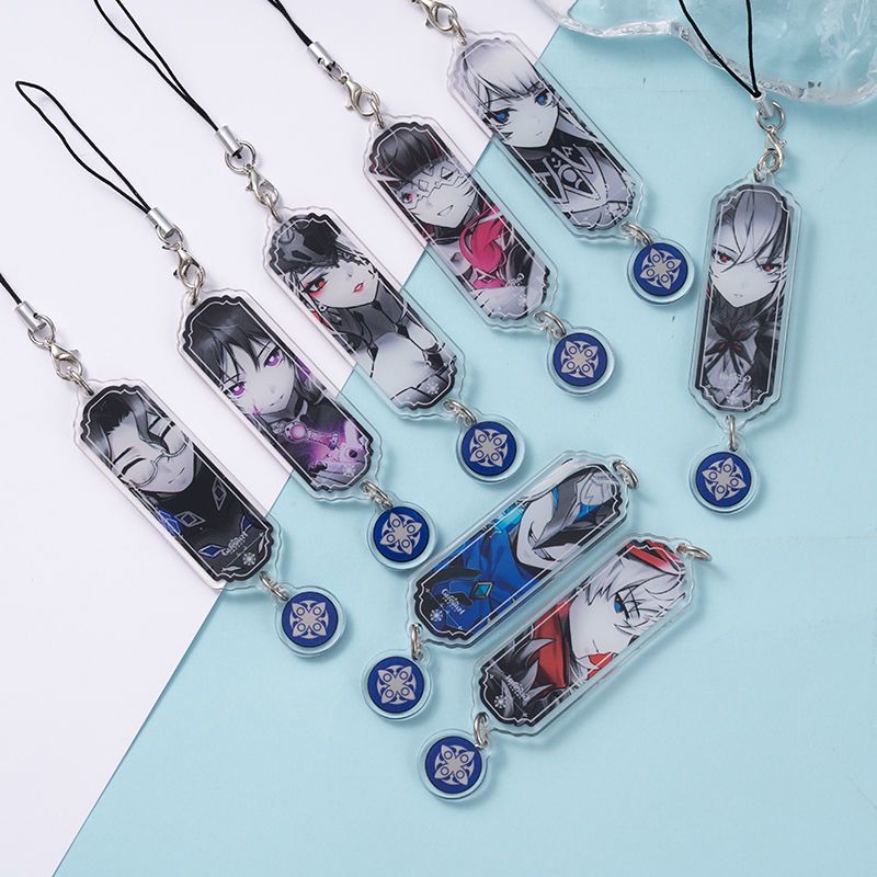 8pcs Anime Keychain Genshin Im - đánh giá và giá Phone Accessories Charms
