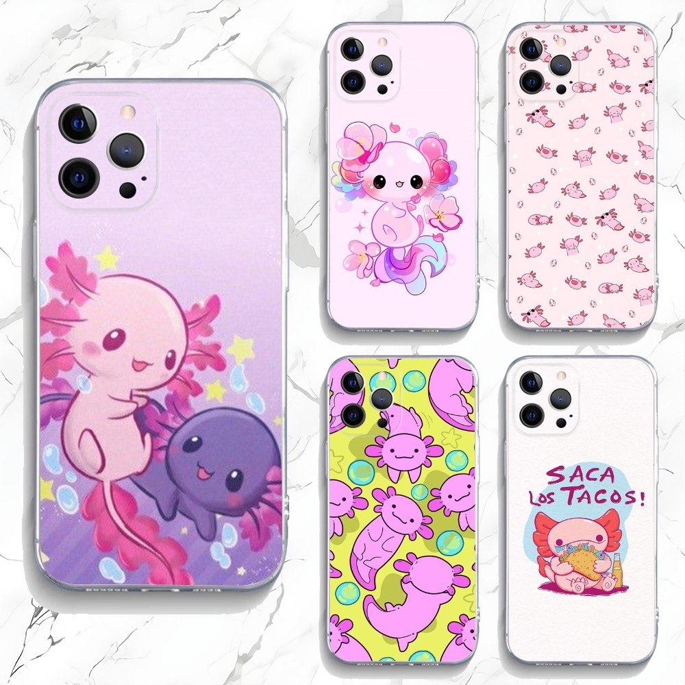 Cute Axolotl Phone Case For iP - đánh giá và giá Phone Accessories Logo