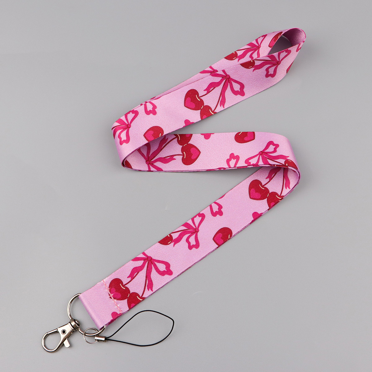 Trendy Pink Cherry Lanyard Key - đánh giá và giá Phone Accessories Red